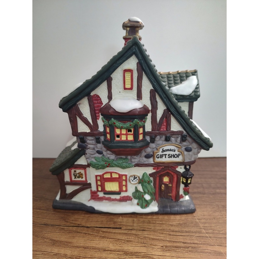 O'Well Heartland Valley Village  "Santa's Gift Shop"  Porcelain Lighted House